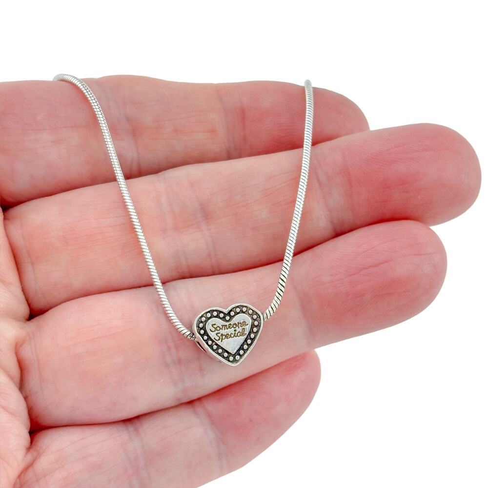 Vintage Sterling Silver 925 “Someone Special” Heart Necklace 16"